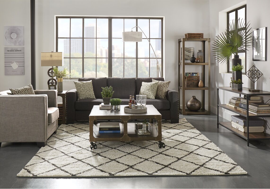 Industrial Living Room Design Photo by Wayfair